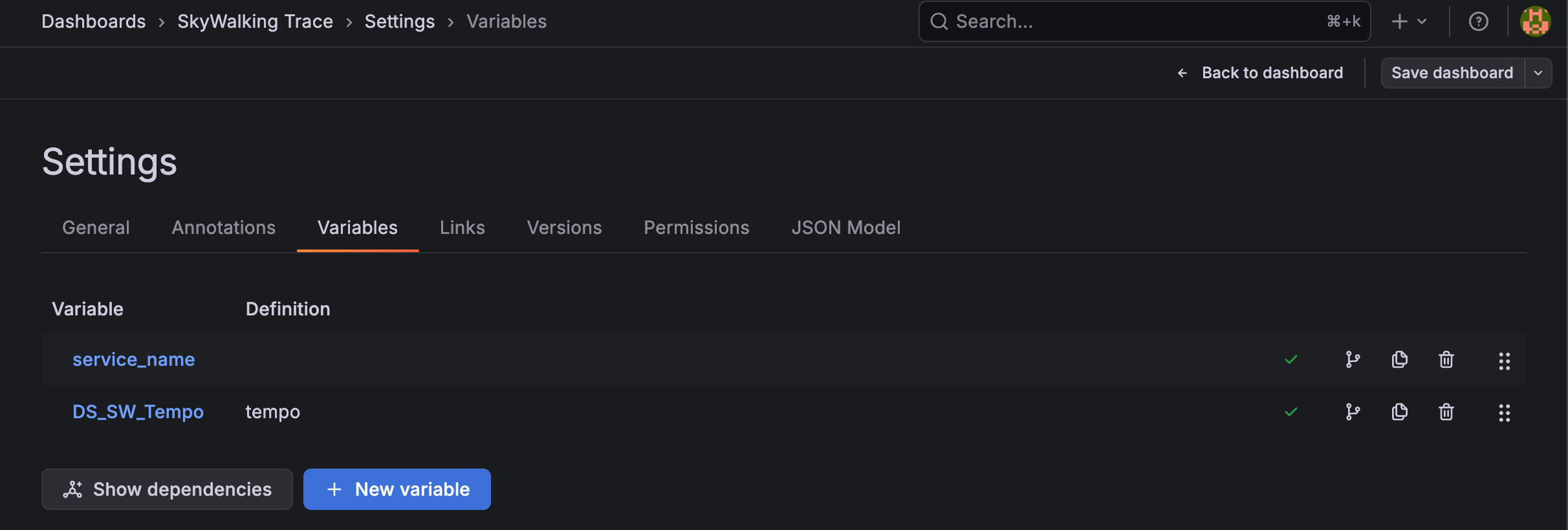SkyWalking Variables